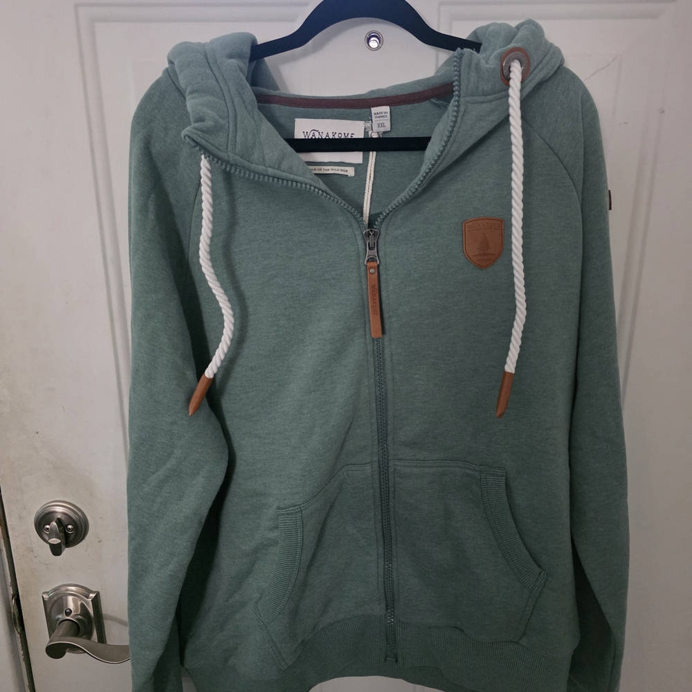 NWT Wanakome Hera Full Zip Hoodie Sage XXL